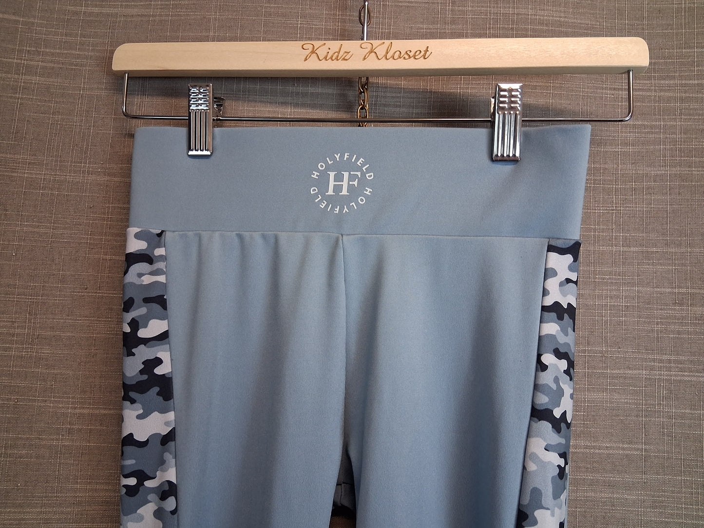 Holyfield Girls Blue Leggings Camoflague Trim Age 10-12 Years
