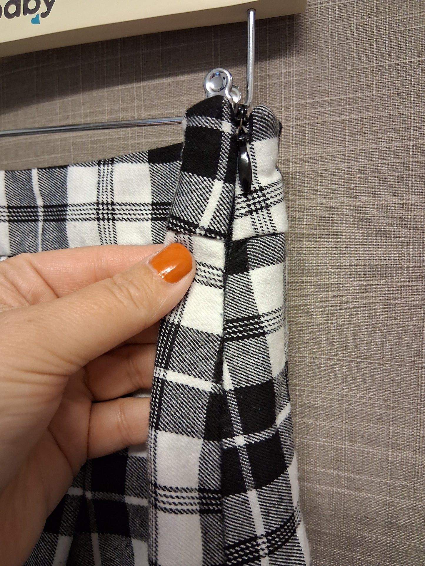 New Look Girls Black White Check Skirt Age 10 Years
