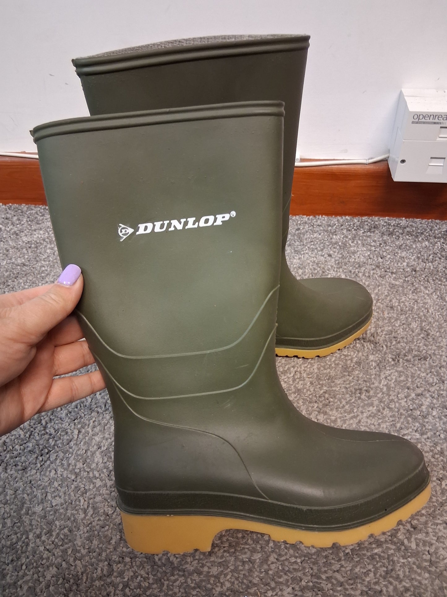 Dunlop Green Wellington Age 12 Slip on