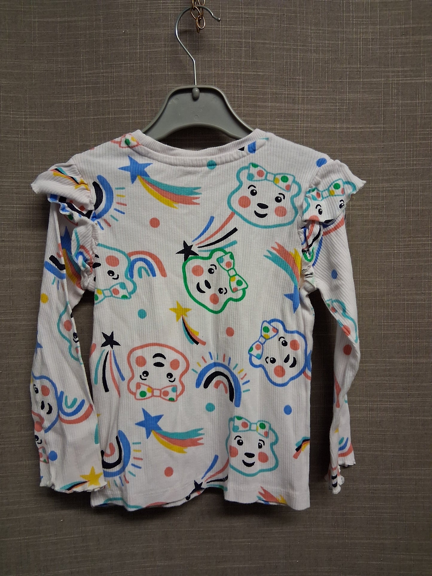 George Girls "Pudsey" Children in Need Long Sleeve White Blush Age 3-4 Years