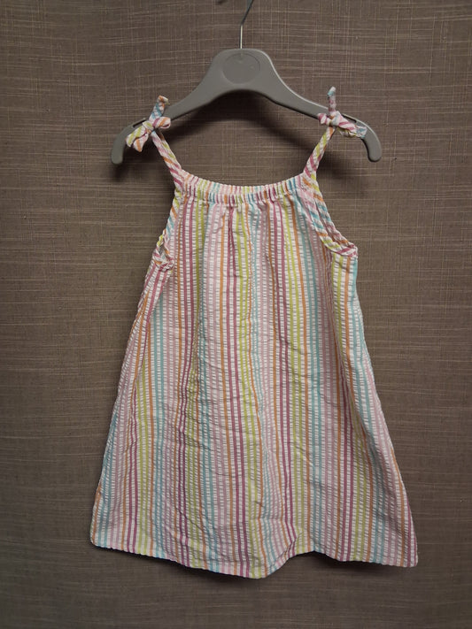 Nutmeg Girls Multicolour Striped Sundress Age 2-3 Years