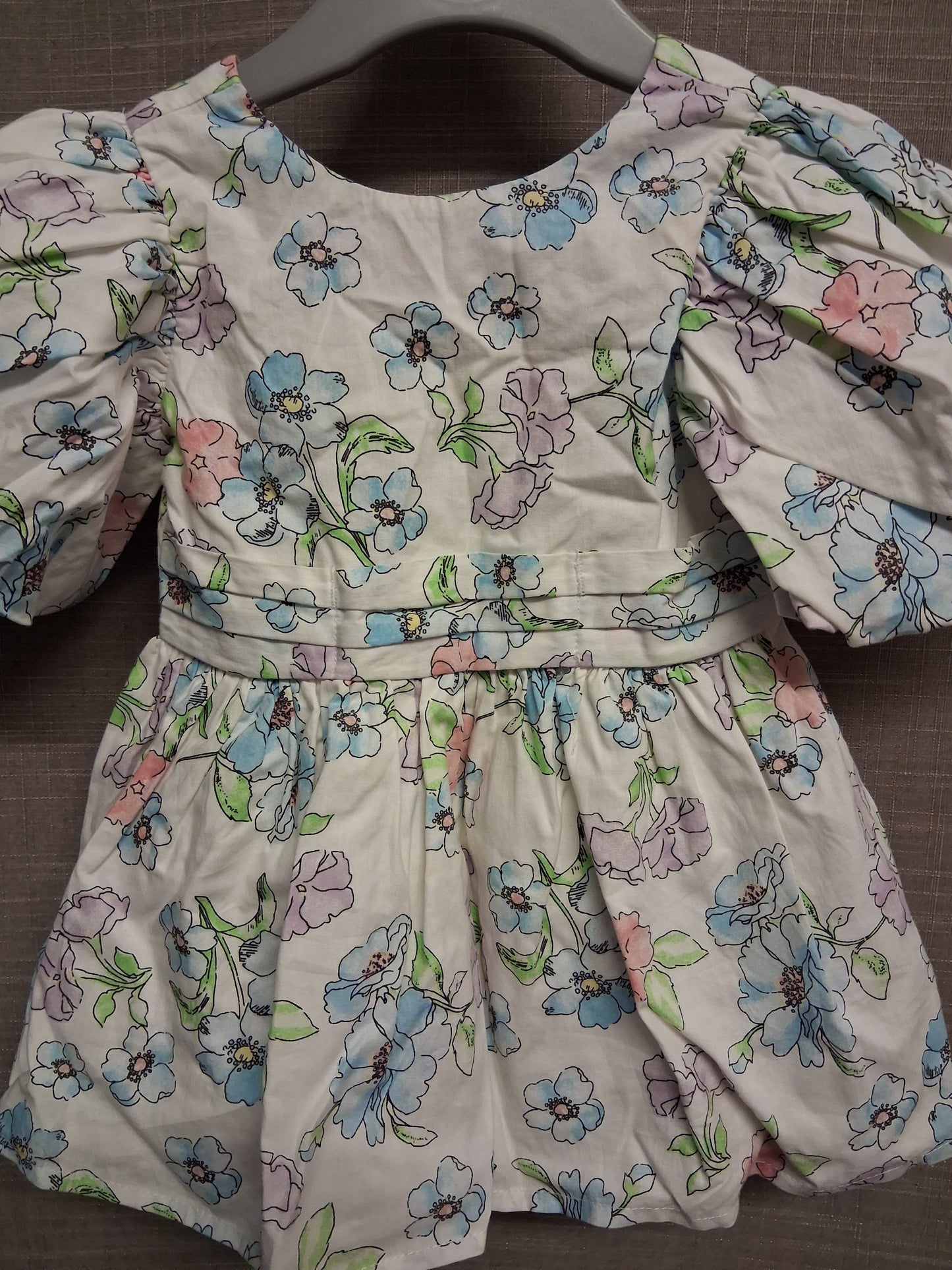 Primark Girls Floral Party Dress Multicolour Age 0-3 Months 100% Cotton
