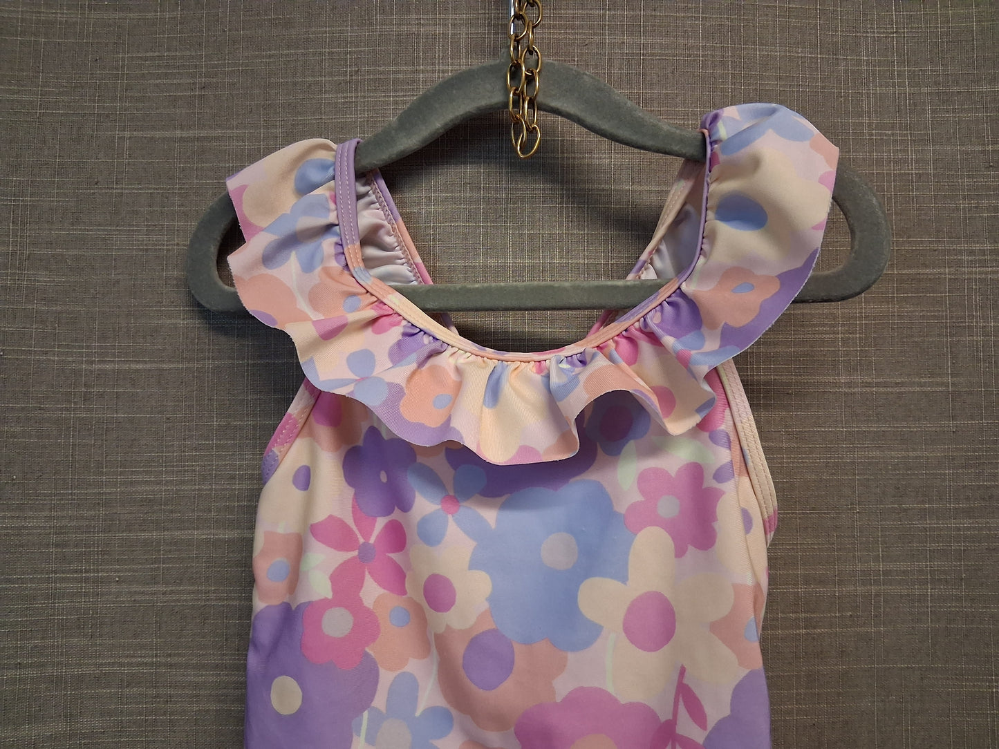 Primark Girls Pink Floral One Piece Swimsuit Age 3-4 Years