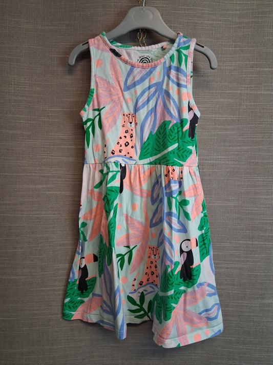 F&F Girls Multicolour Floral Sundress Sleeveless Age 5-6 Years