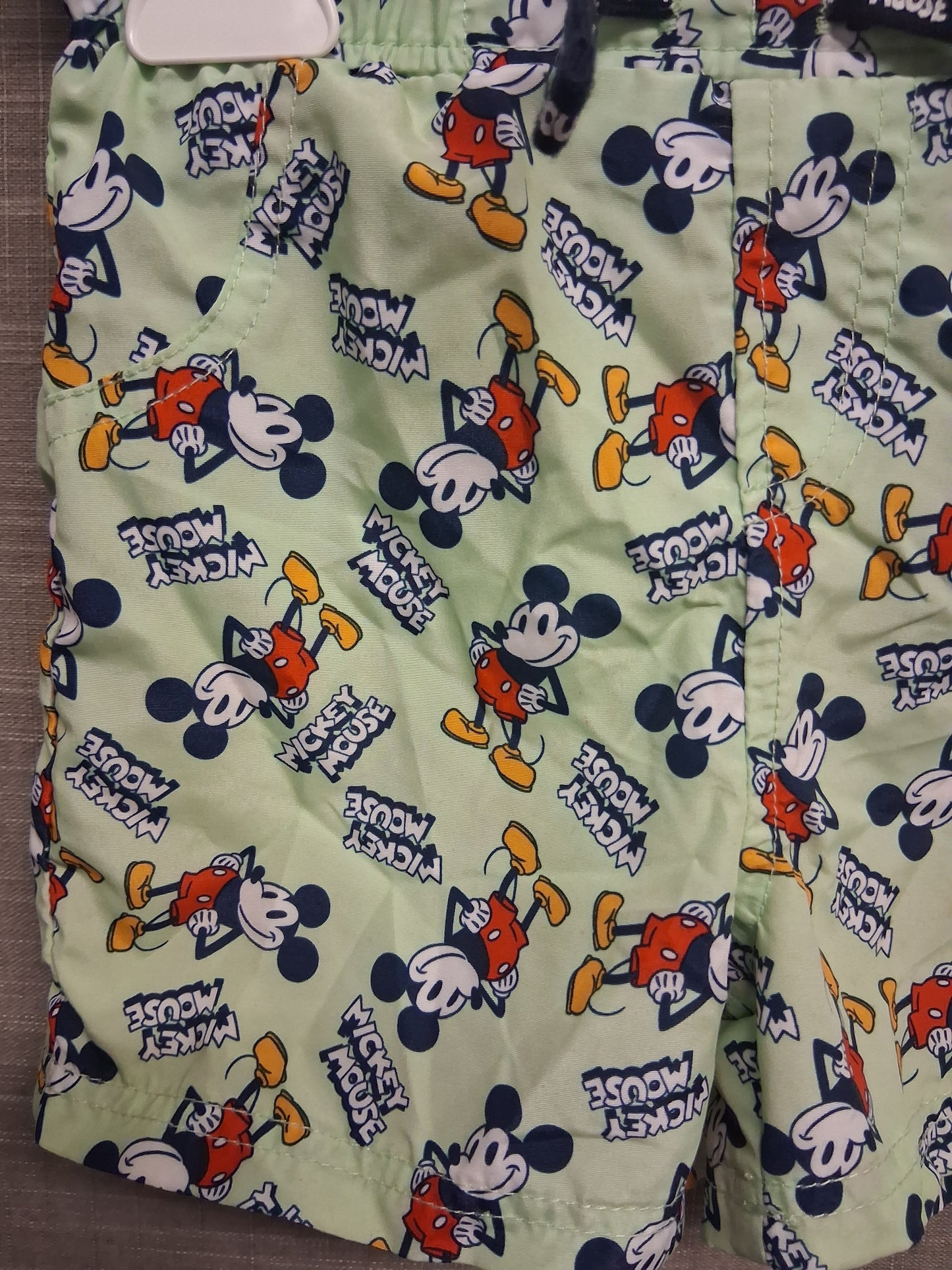 Primark Disney Green Mickey Mouse Swim Shorts Age 12-18 Months