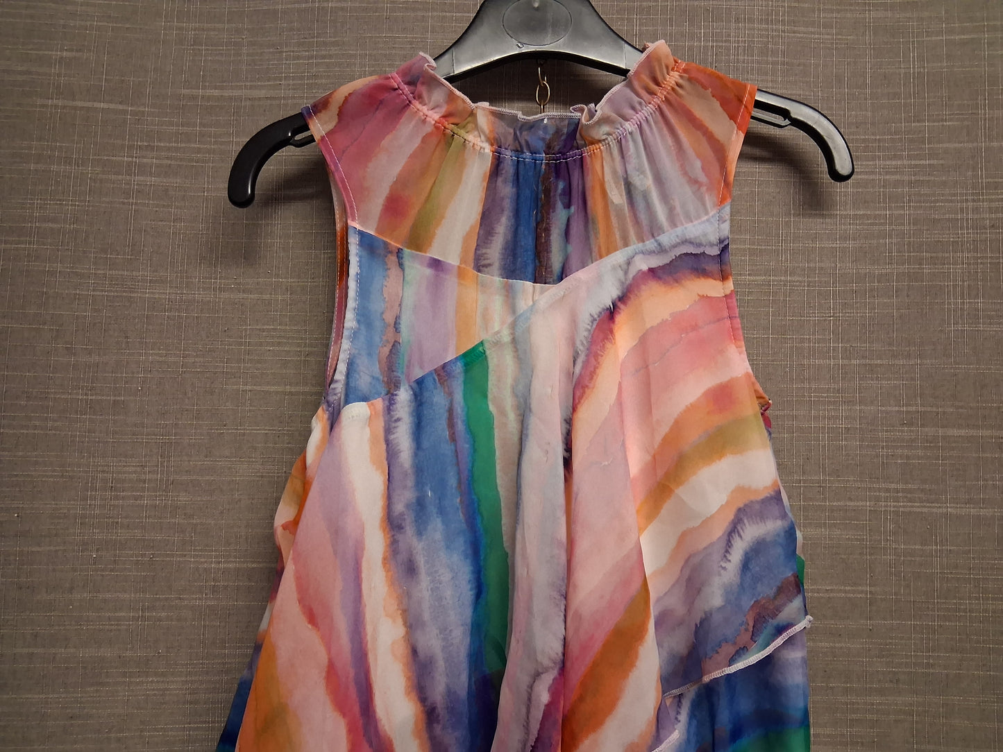 Next Girls Layered Tiered Sleeveless Dress Age 10 Years Multicolour