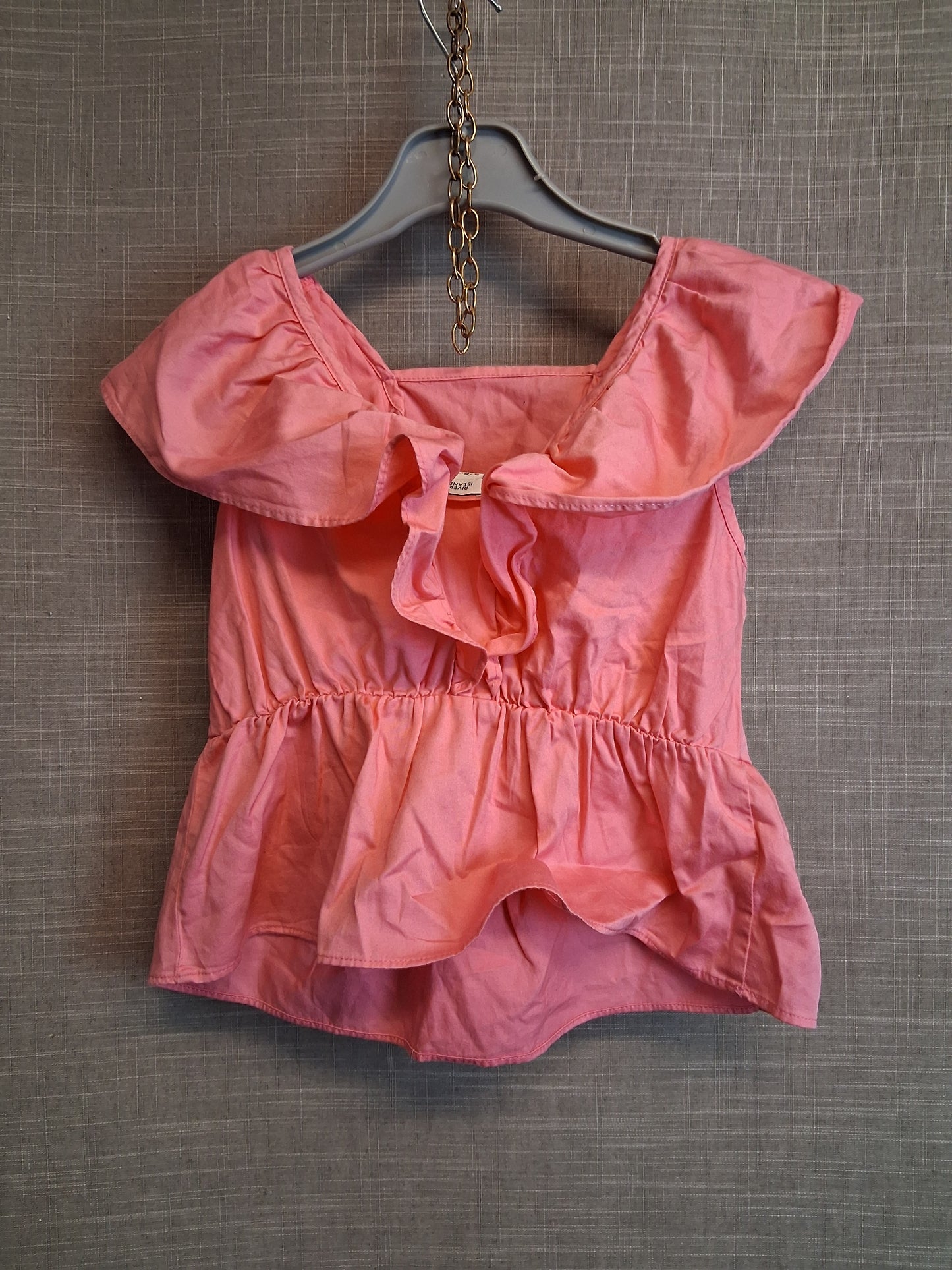 River Island Girls Pink Ruffle Top Age 5-6 Years