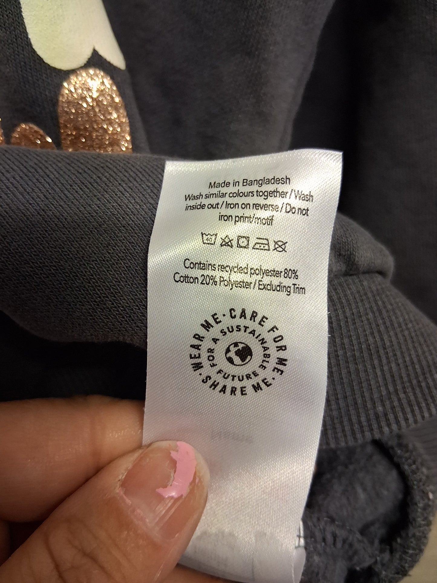 George Girls Halloween 'Boo Crew' Grey Long Sleeve Sweater Age 2-3 Yearsv