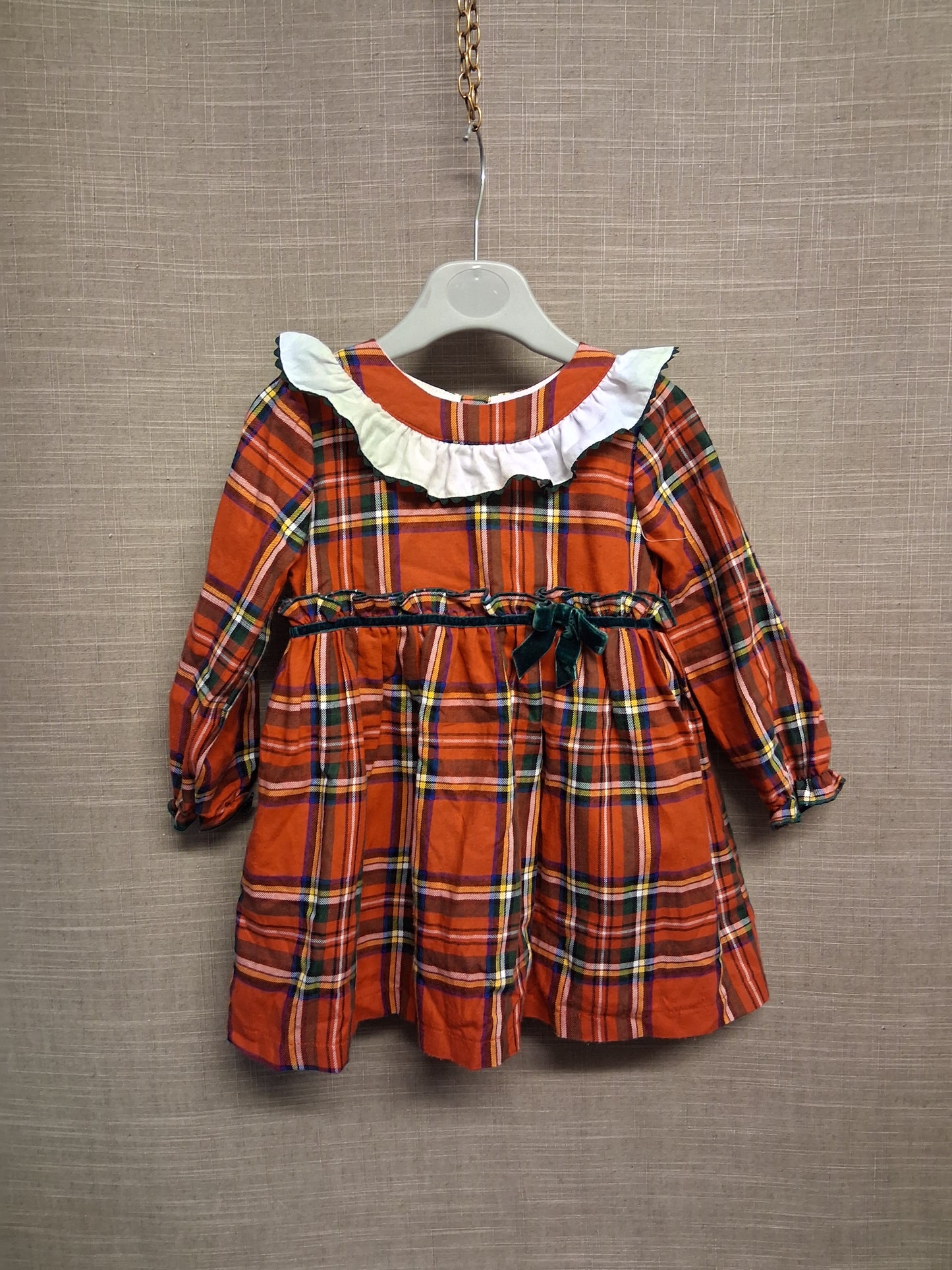 Alber Confecciones Girls Traditional Tartan Dress Red Age 2 Years