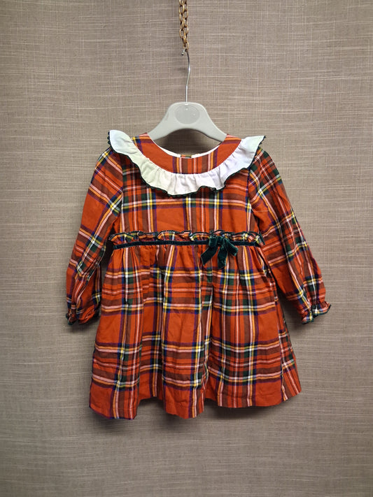 Alber Confecciones Girls Traditional Tartan Dress Red Age 2 Years