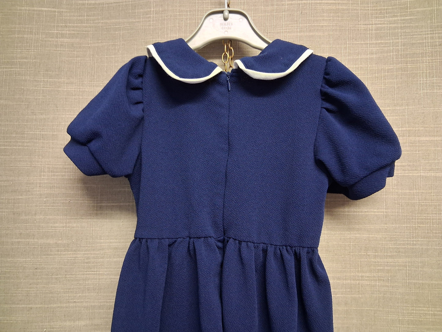 Shein Girls Blue Peter Pan Collar Dress Short Sleeve Age 6 Years