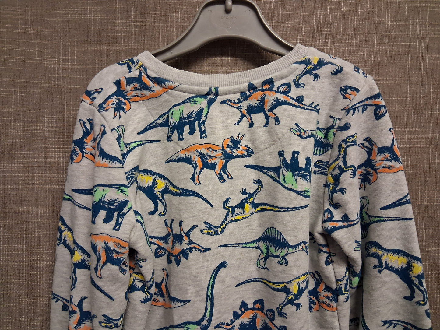 Nutmeg Boys Dinosaur Sweater Jumper Grey Age 5-6 Years