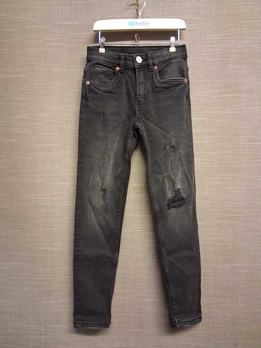 Zara Boys Black Distressed Jeans Age 8 Years