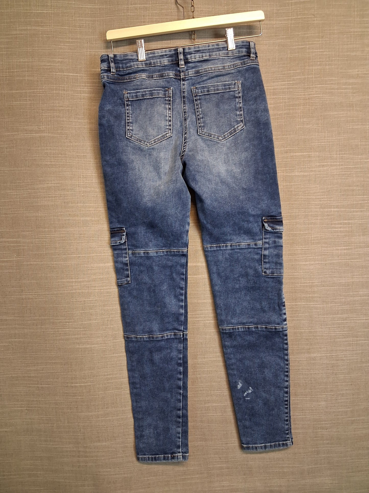 Next Girls Blue Denim Cargo Jeans Age 15 Years