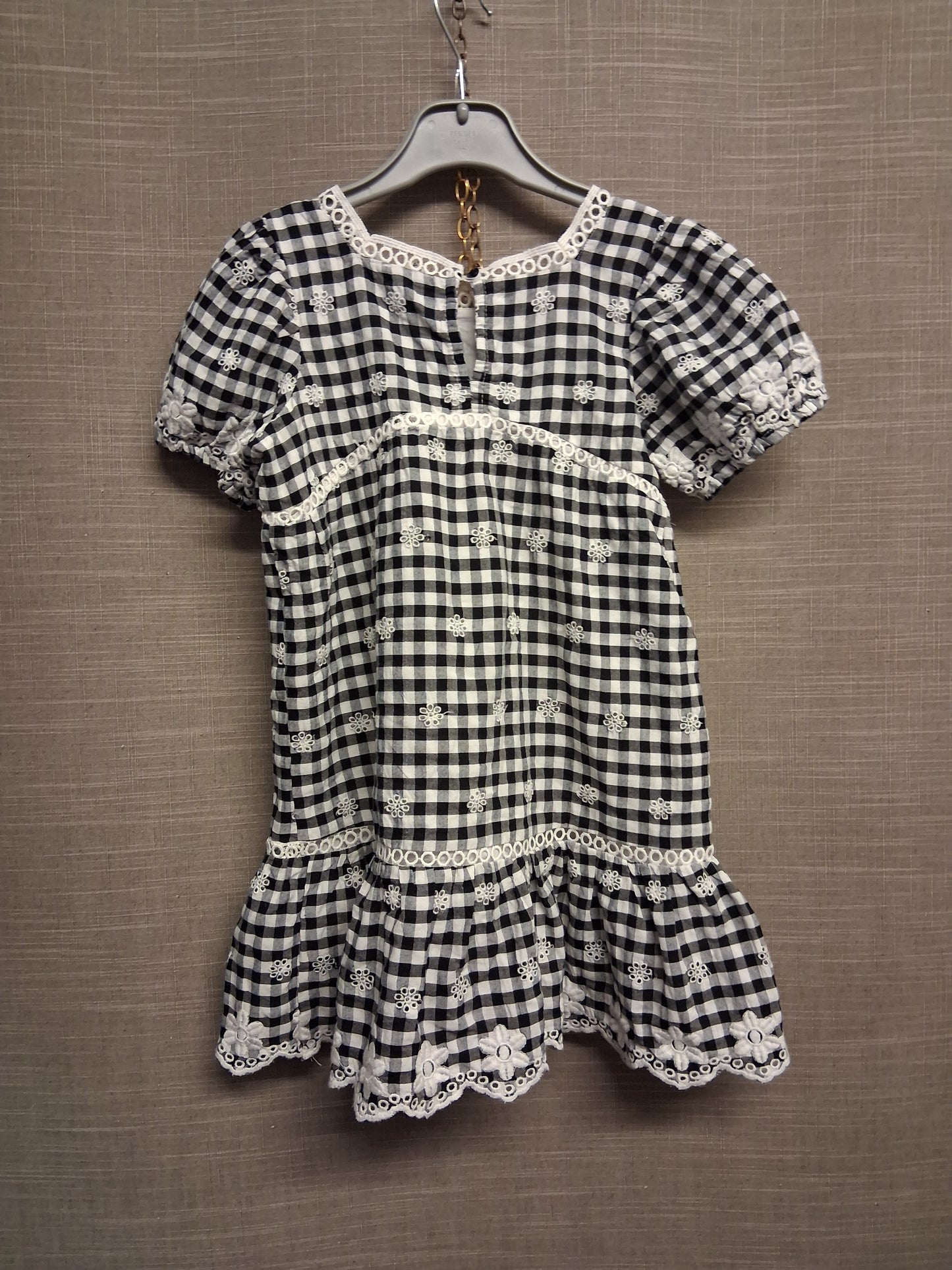 River Island Girls Black White Gingham Dress Age 3-4 Years