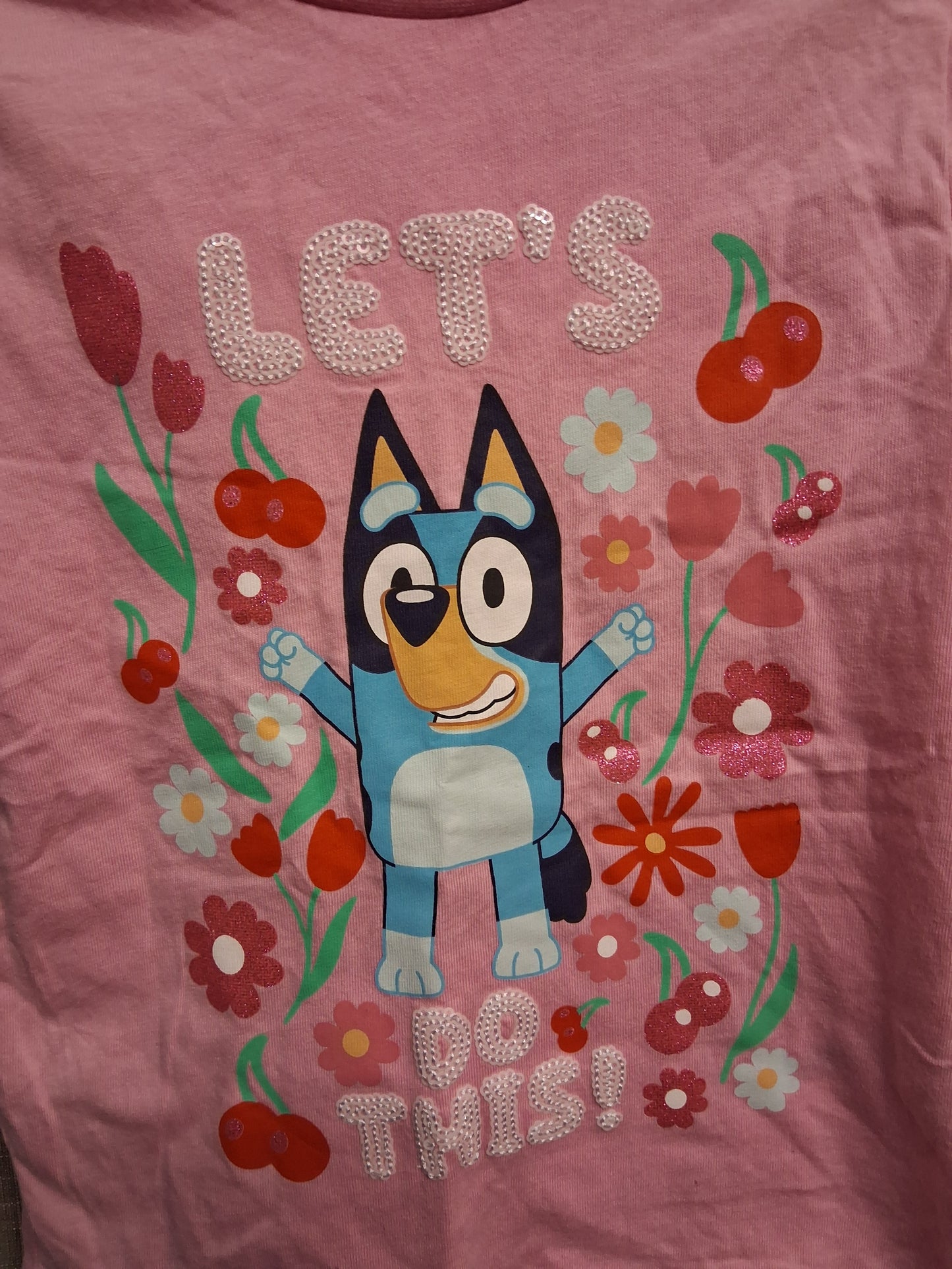 Nutmeg Girls Bluey Pink Short Sleeve T-Shirt Age 18-24 Months