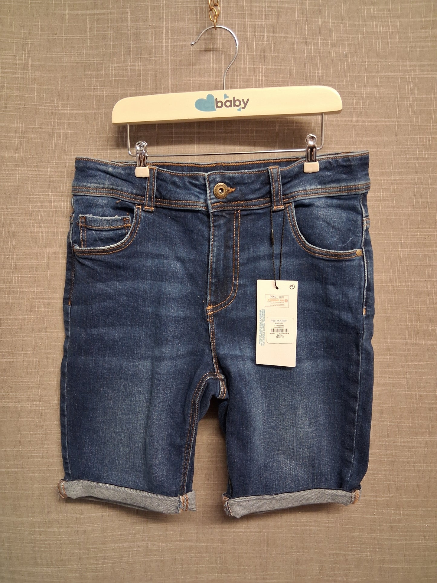 Primark Boys Denim Skinny Shorts Age 10-11 Years New