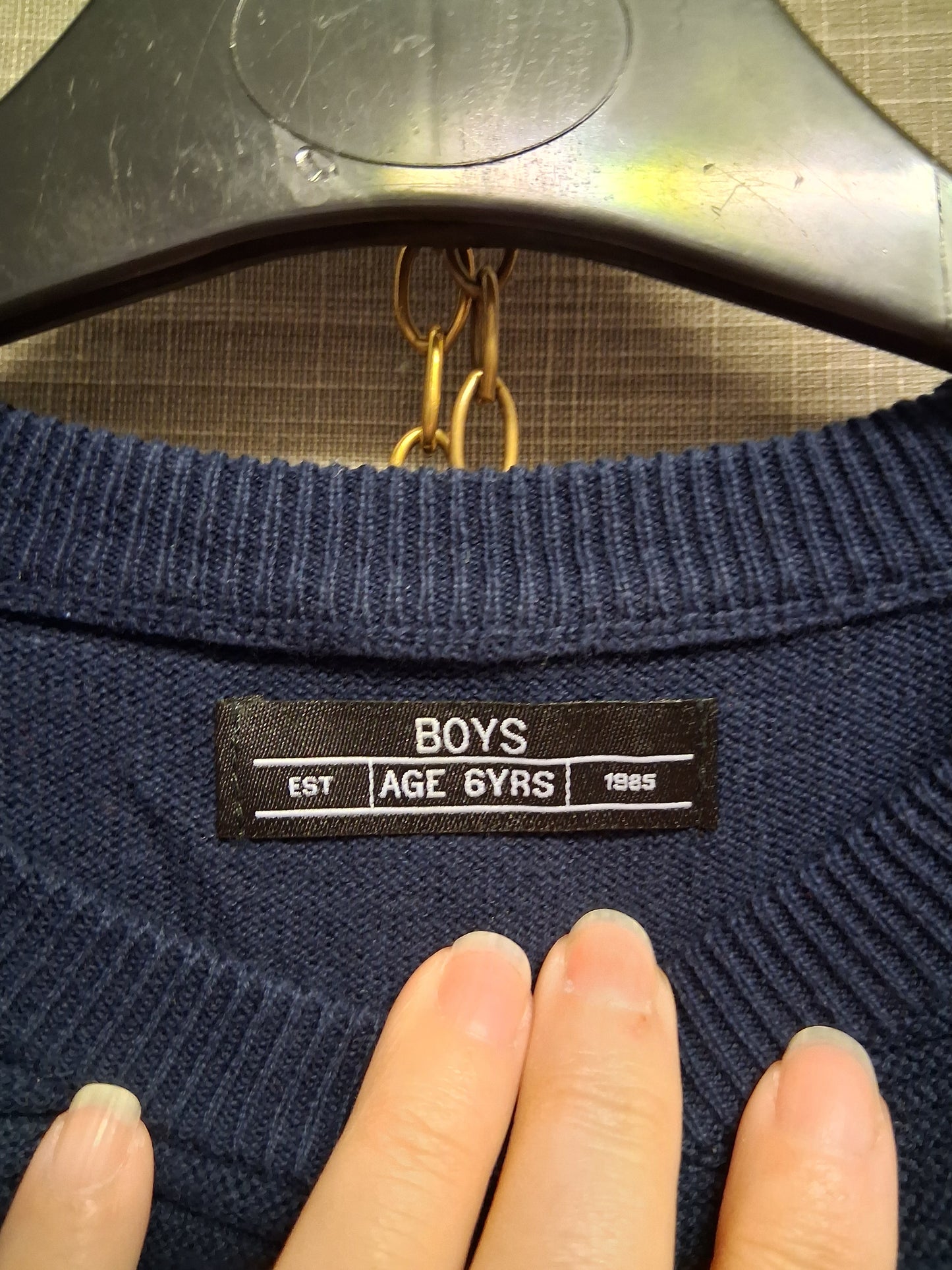 Matalan Boys Blue Knitted Sweater Age 6 Years
