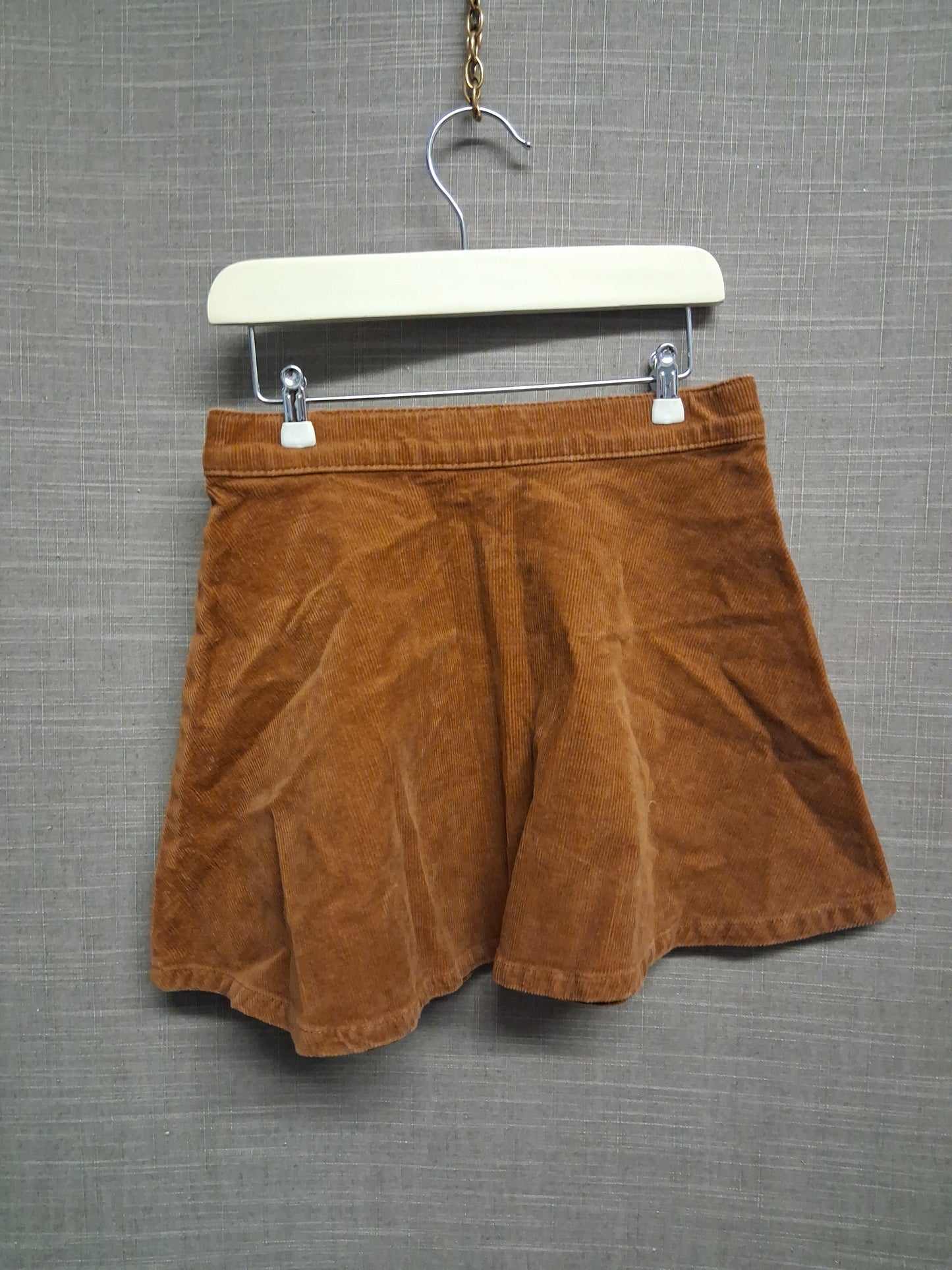 H&M Girls Brown Corduroy A Line Mini Skirt Button Detail Age 4-5 Years