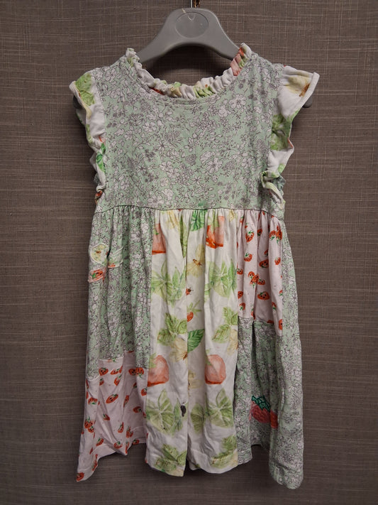 Next Girls Patchwork Sleeveless Jersey Dress Multicolour Age 2-3 Years