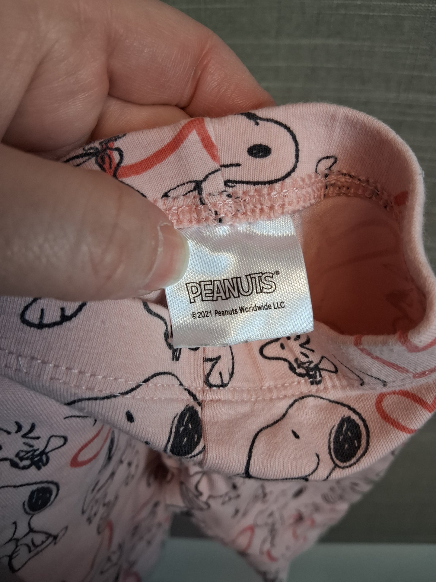 F&F Girls Snoopy Theme Pink Leggings Age 0-3 Months