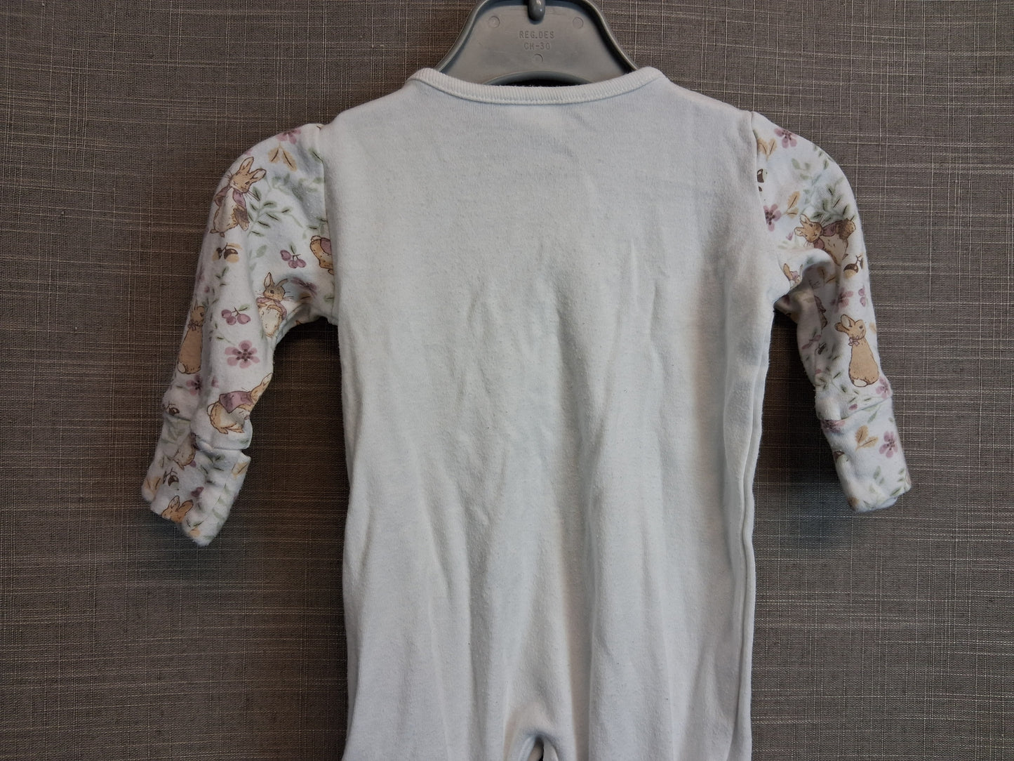 Matalan Peter Rabbit Girls White Sleepsuit Age 0-3 Months