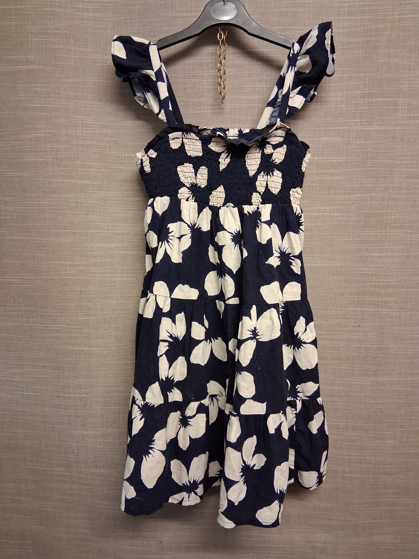Marks and Spencer Black Floral Tiered Summer Dress Age 10-11 Years