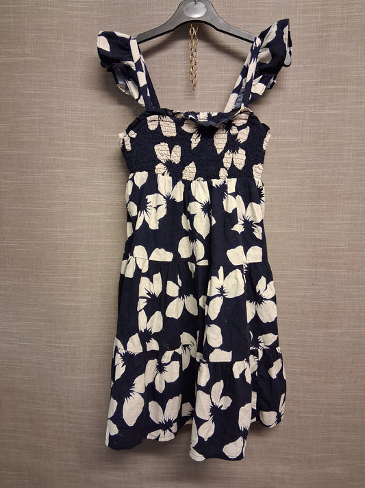 Marks and Spencer Black Floral Tiered Summer Dress Age 10-11 Years