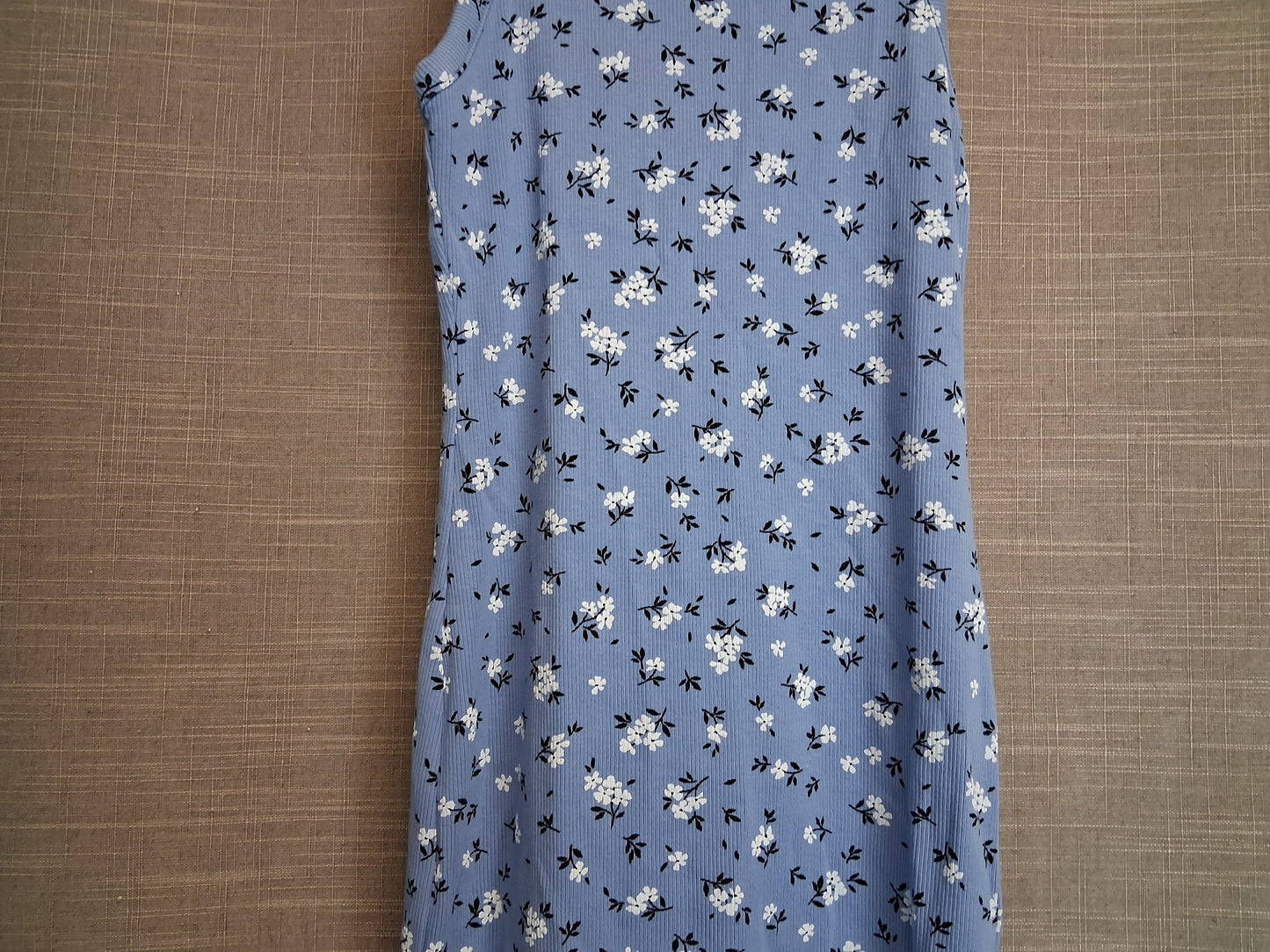 New Look Blue Floral Jersey Sleeveless Vest Dress Age 12-13 Years