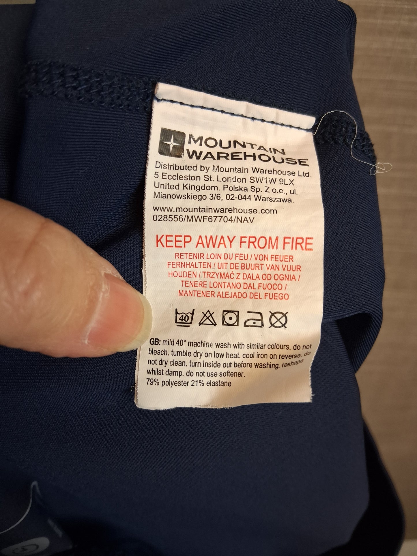Mountain Warehouse Girls Blue Leggings Age 11-12 Years