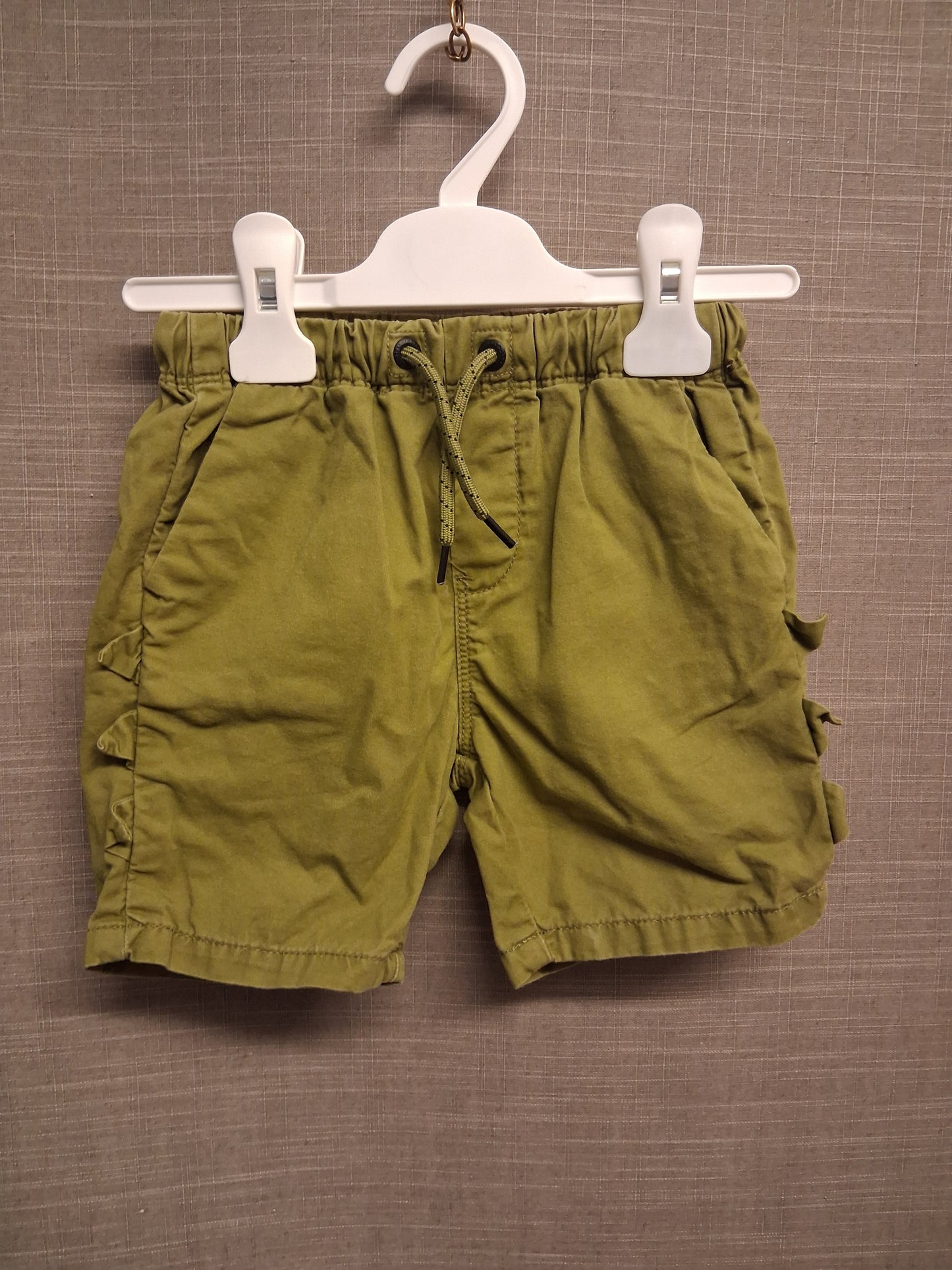 Next Boys Khaki Green Chino Dinosaur Theme Shorts Age 2-3 Years