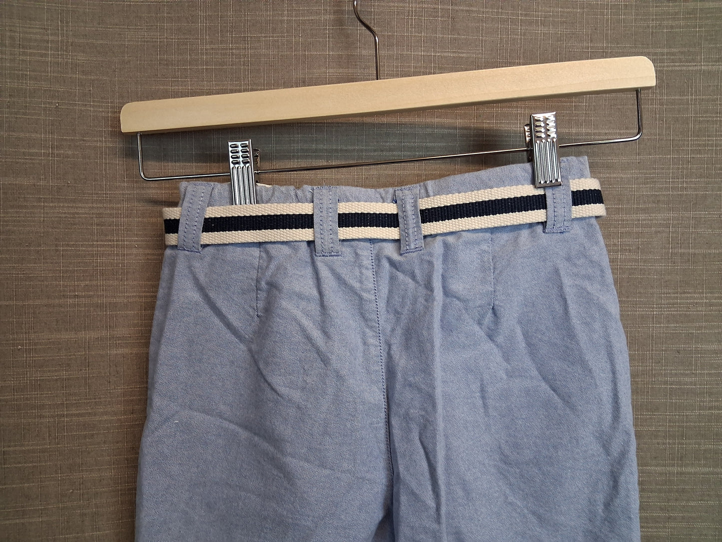 Primark Blue Chino Shorts Age 7-8 Years with Belt
