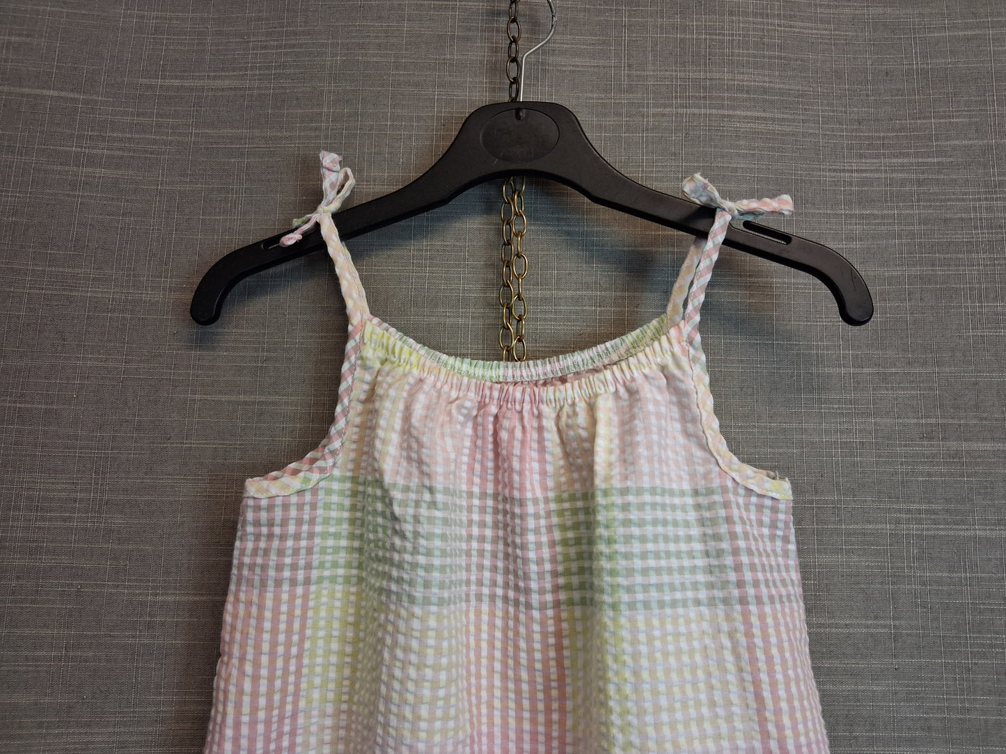 Nutmeg Girls Pastel Multicolour Check Sundress Age 6-7 Years