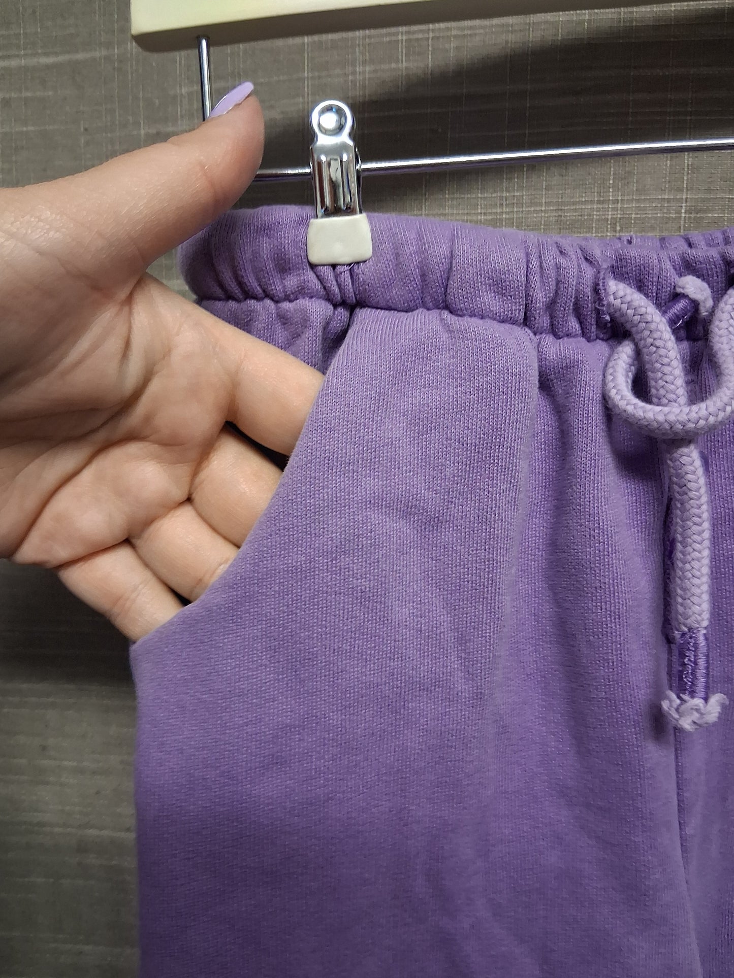 Next Girls Purple Joggers Elastic Waist Soft Elastic Drawstring Waist Age 3-4 Years