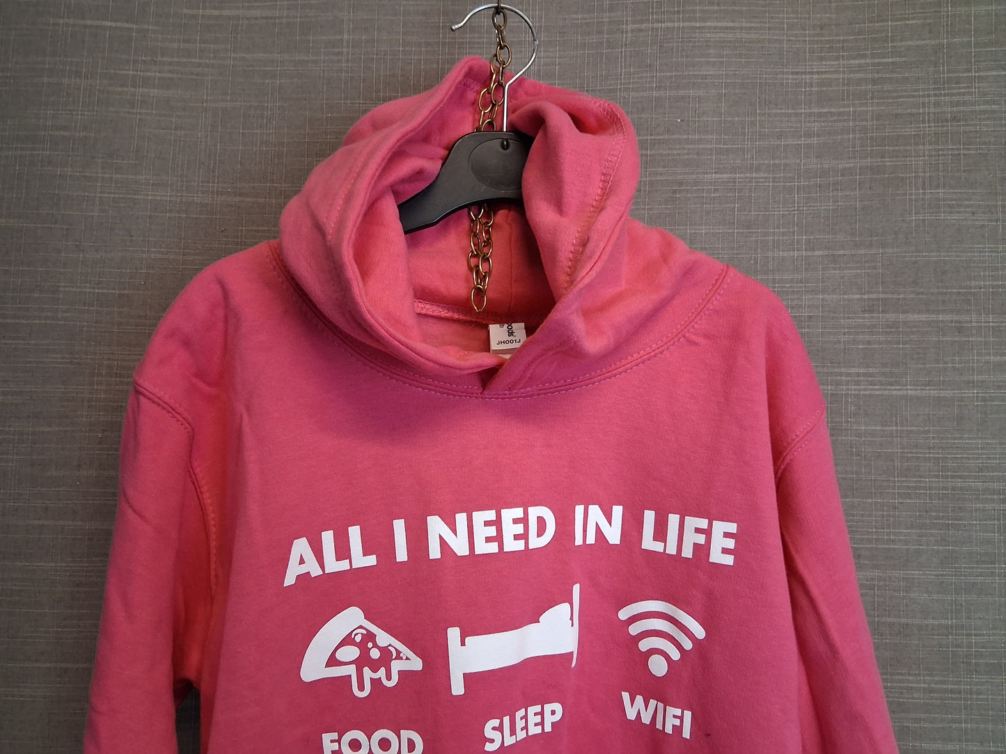 Just Hoods Girls Hoodie Pink Jersey Age 9-11 Years