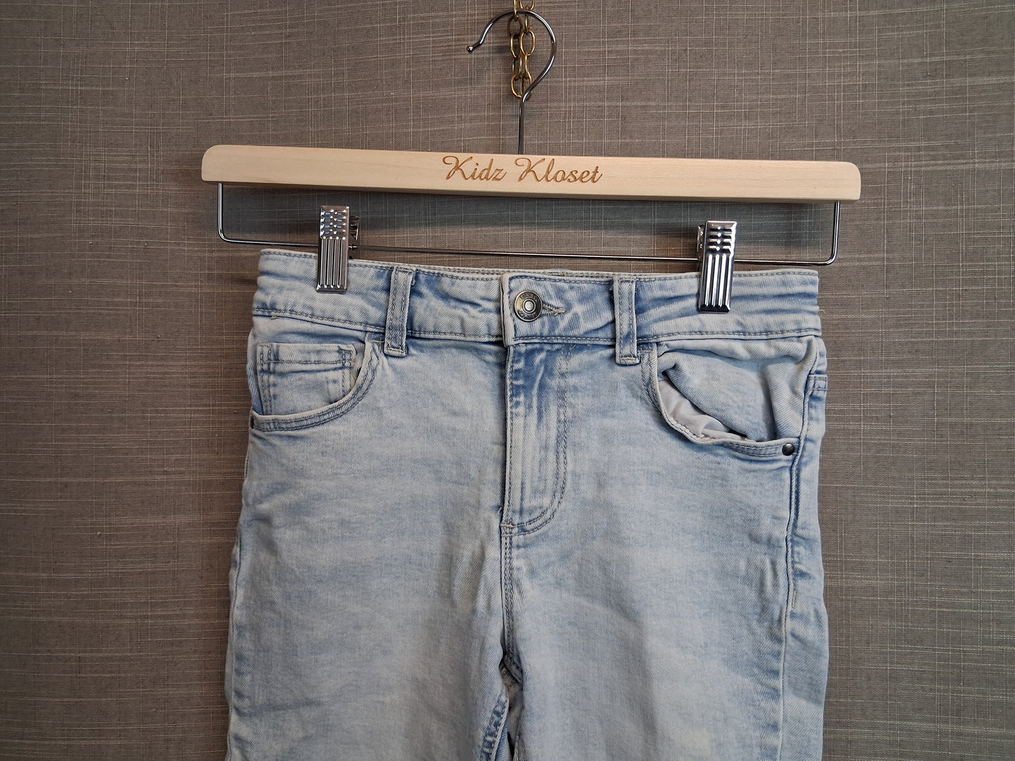 Primark Boys Denim Blue Stretch Skinny Shorts Age 7-8 Years