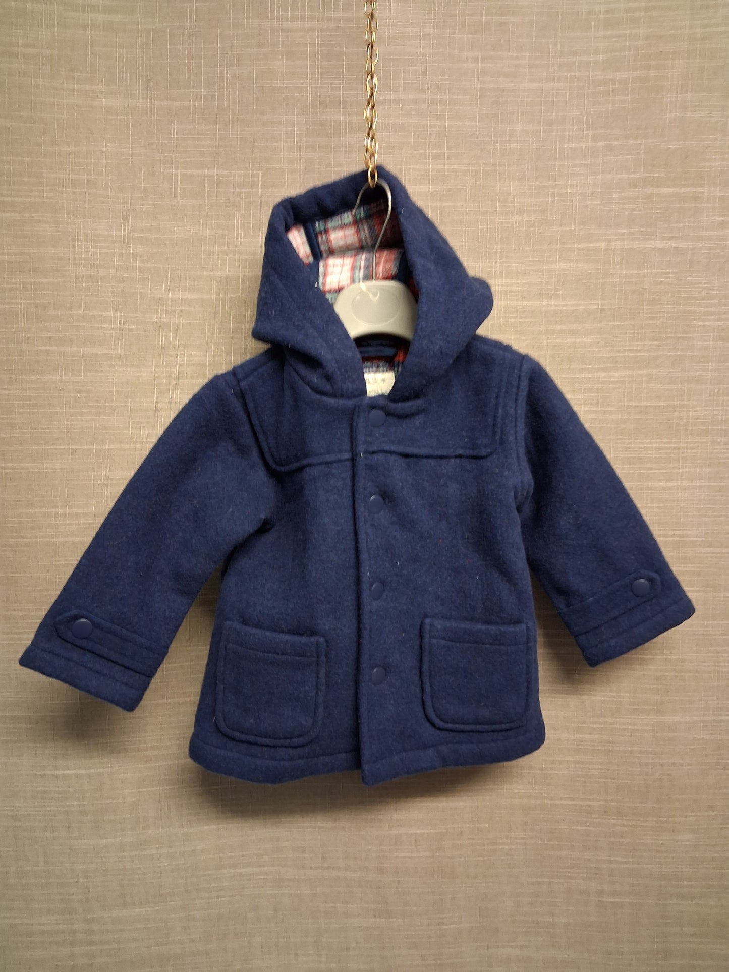 Marks and Spencer Boys Navy Blue Duffle Style Coat Age 9-12 Months New with Tags