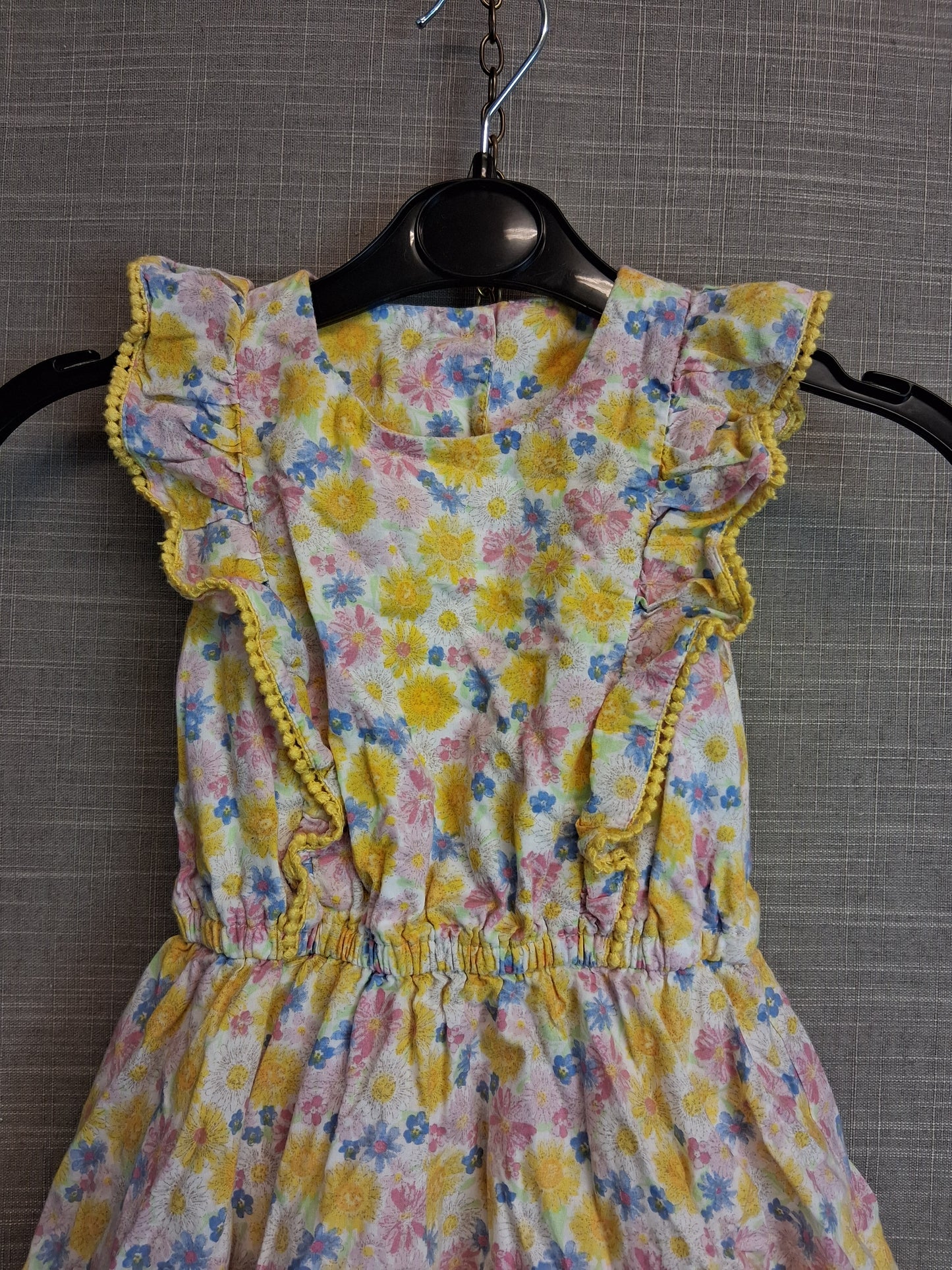 Mothercare Girls Yellow Floral Dress Age 18-24 Months