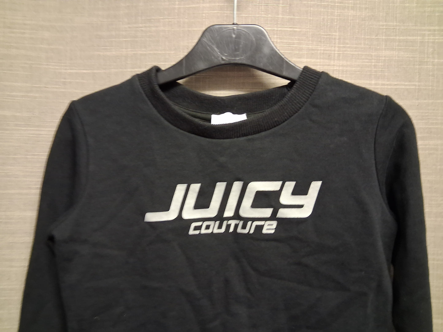 Juicy Couture Girls Black Cropped Sweater Long Sleeve Age 7/8 years