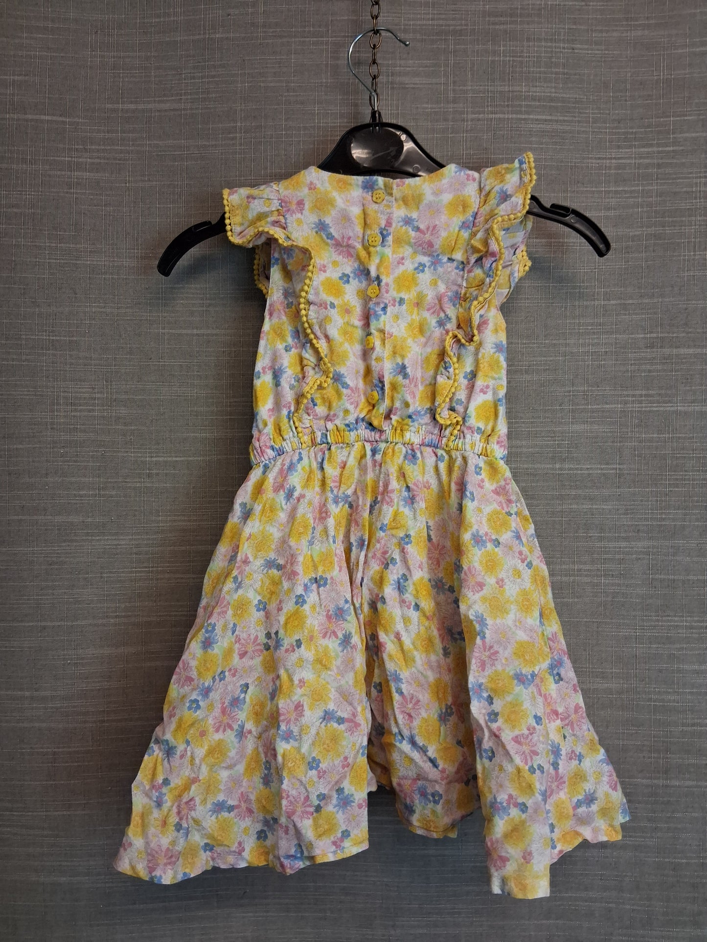 Mothercare Girls Yellow Floral Dress Age 18-24 Months