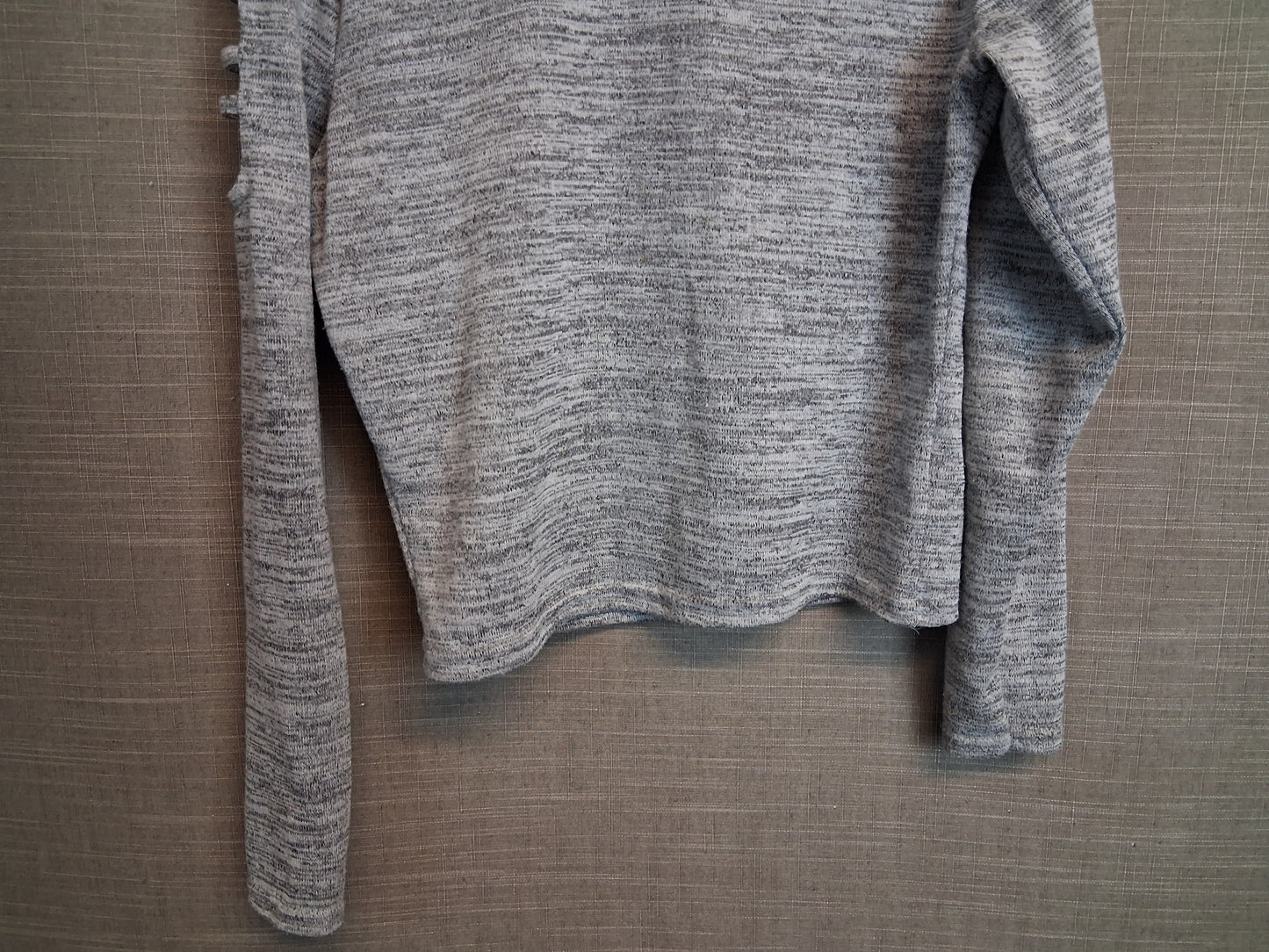 New Look Grey Crop Top Long Cut Out Sleeve Age 12-13 Years