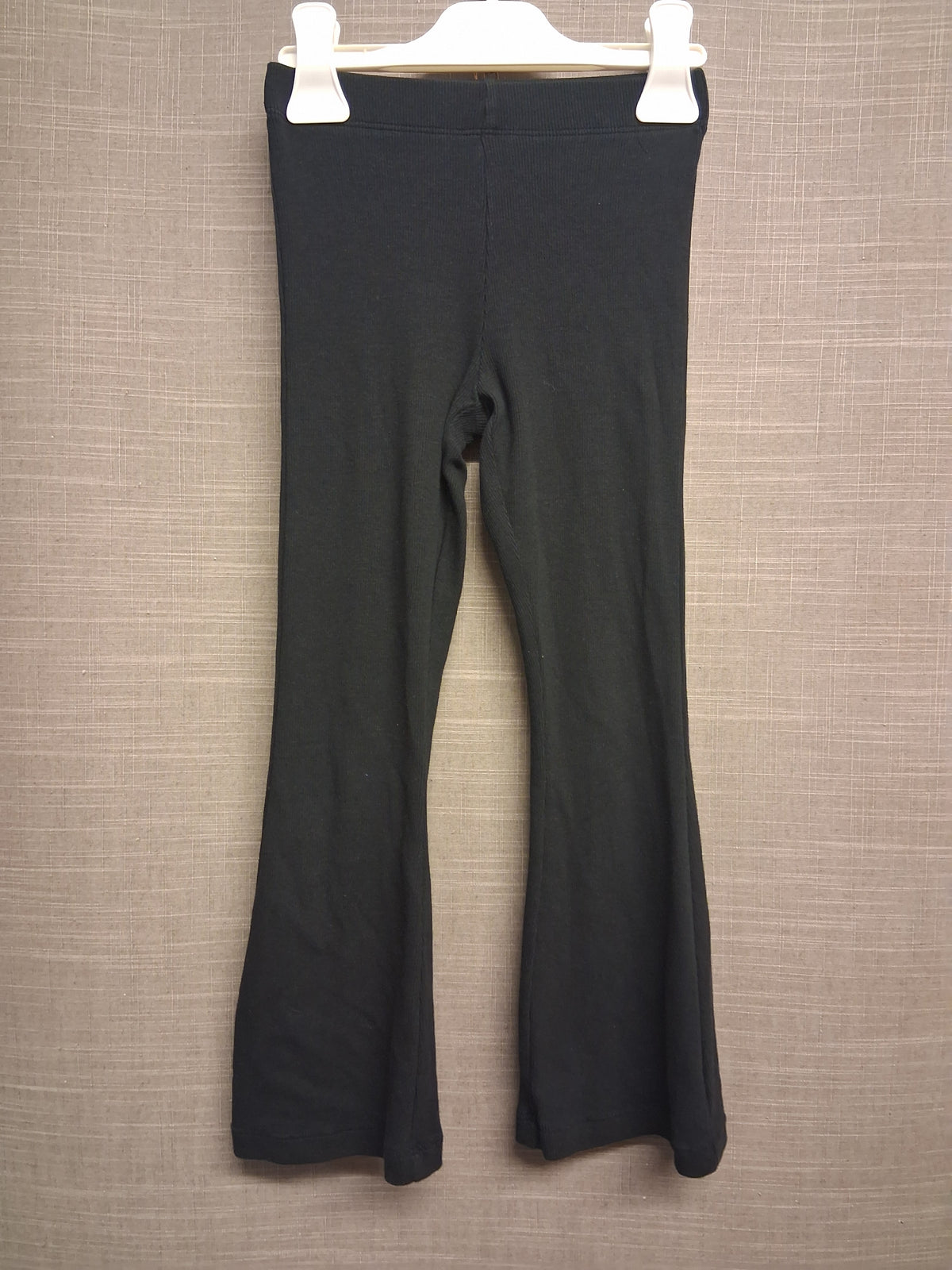 Marks and Spencer Black Ribbed Bootcut Leggings Age 5-6 Years