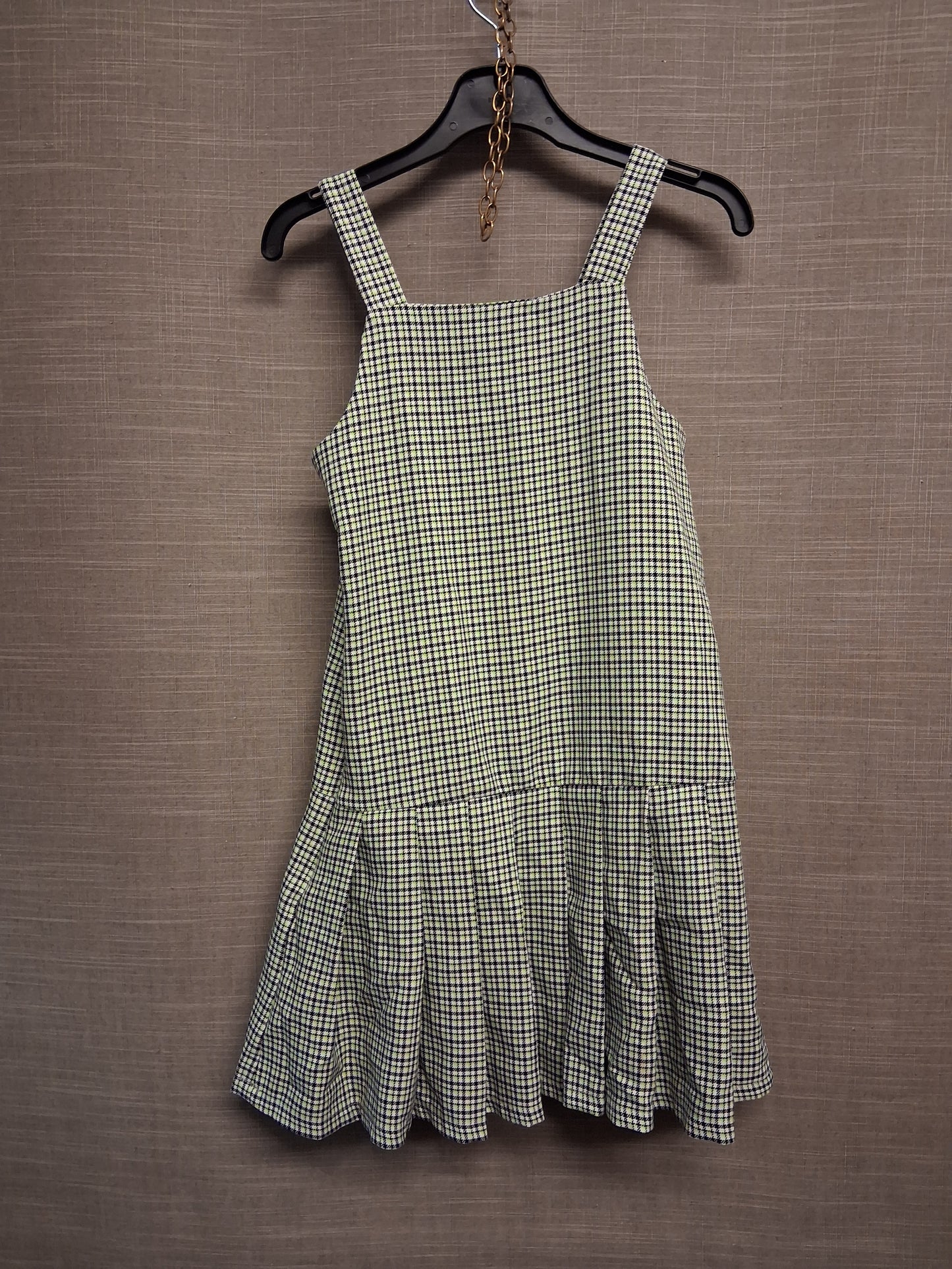 Primark Girls Green Check Pinafore Dress Age 9-10 Years