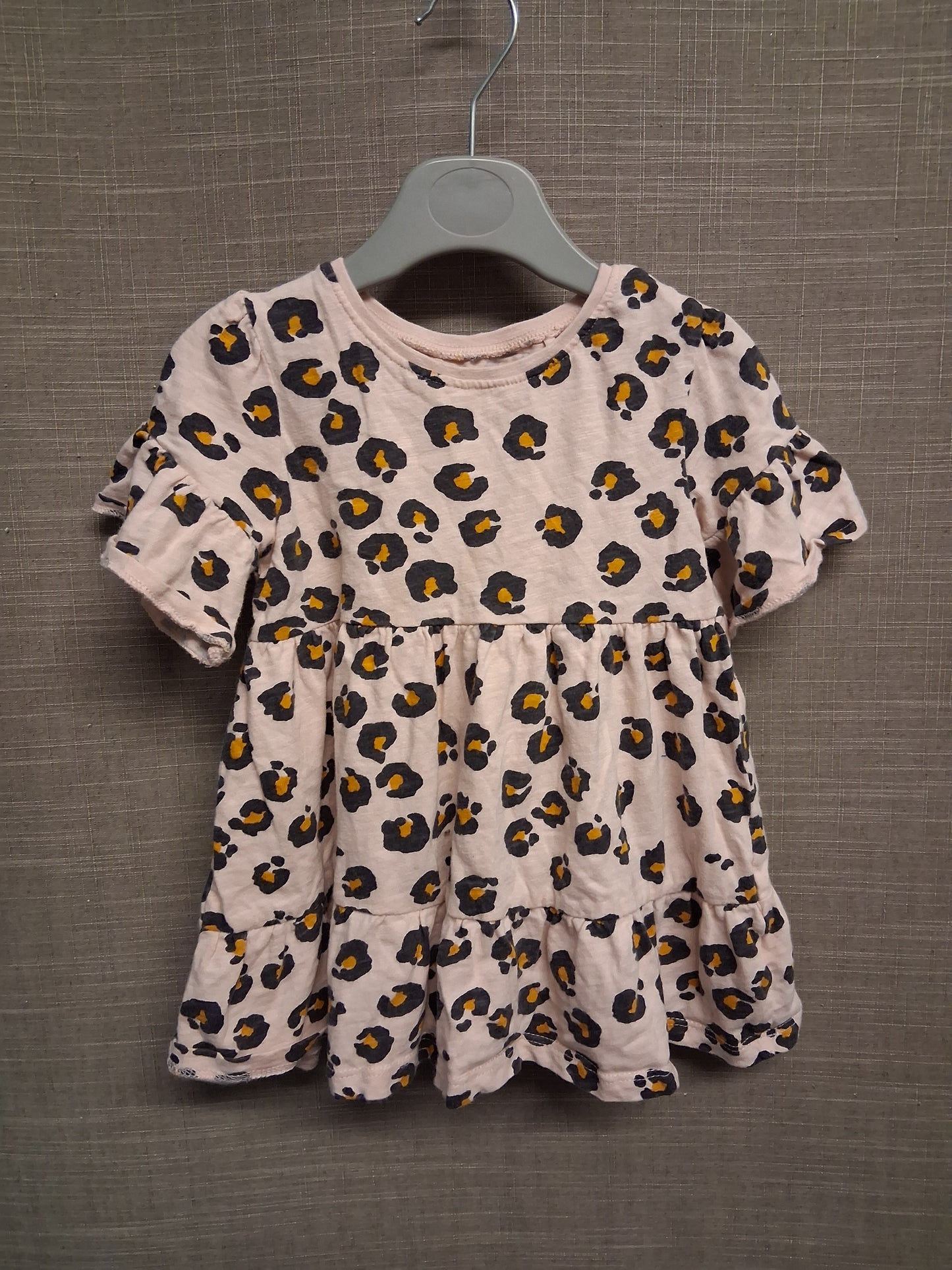 Next Girls Peplum Animal Print Short Sleeve T-Shirt Age 18-24 Months