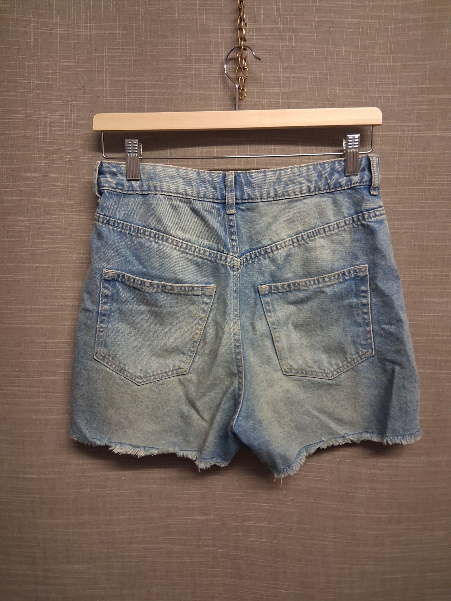 H&M Girls Blue Distressed Denim Shorts Age 14 Years