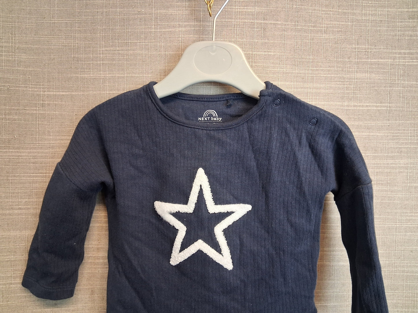 Next Boys Blue Long Sleeve T-Shirt Age 6-9 Months Star Print