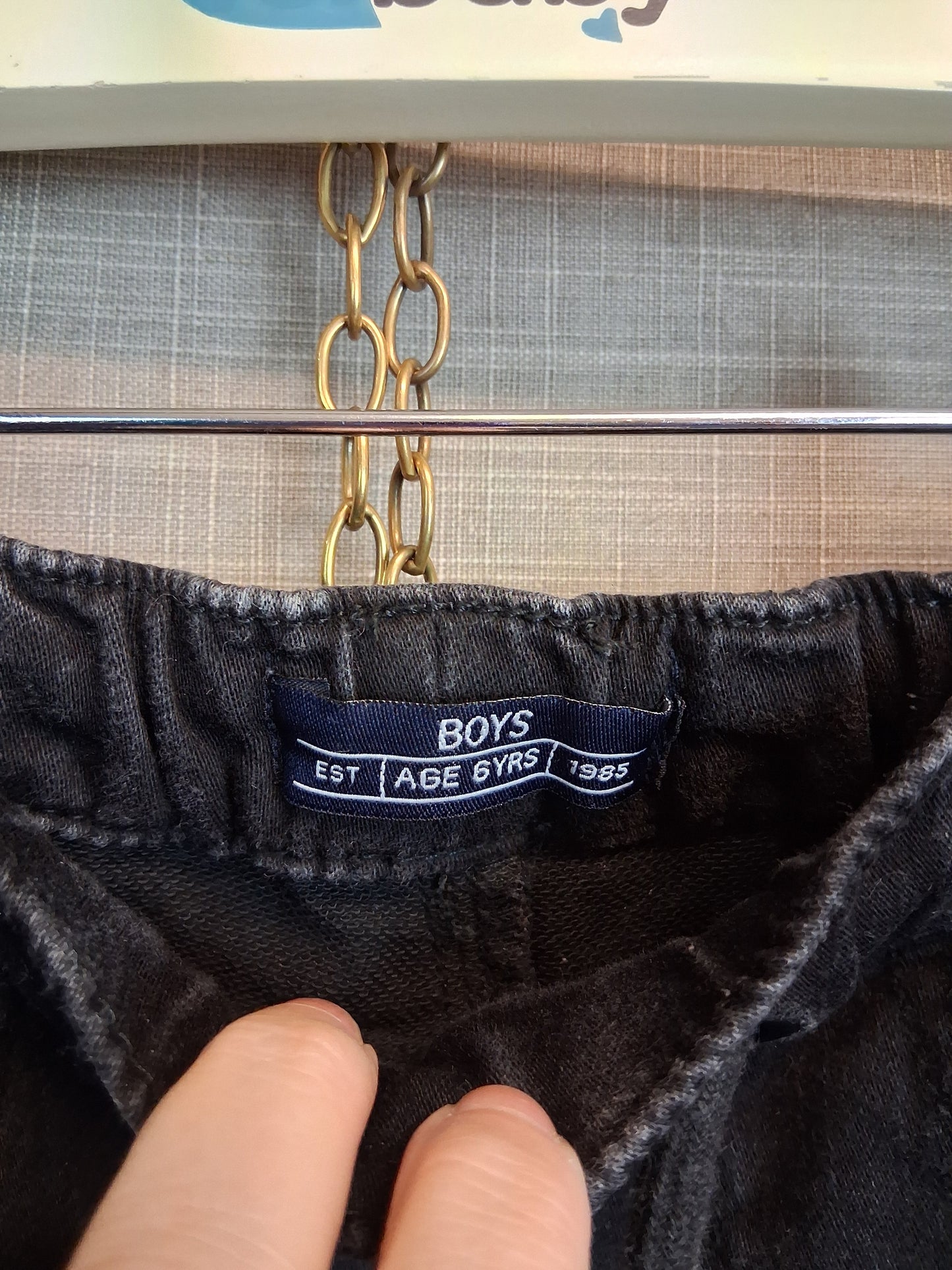 Matalan Boys Black Denim Shorts Age 6 Years
