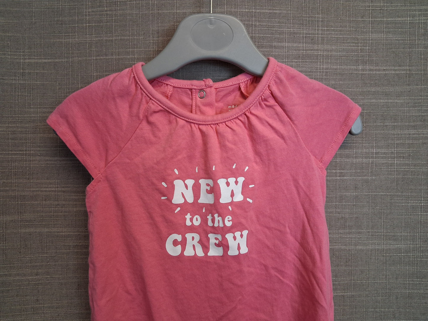 F&F Girls Pink Romper Sleepsuit Age 6-9 Months