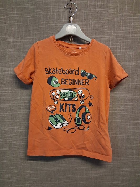 Name It Boys Orange Short Sleeve T-Shirt Age 5 Years