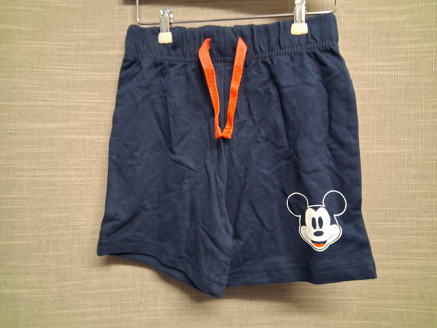 Disney Primark Mickey Mouse Navy Jersey Jogger Shorts Age 12-18 Months
